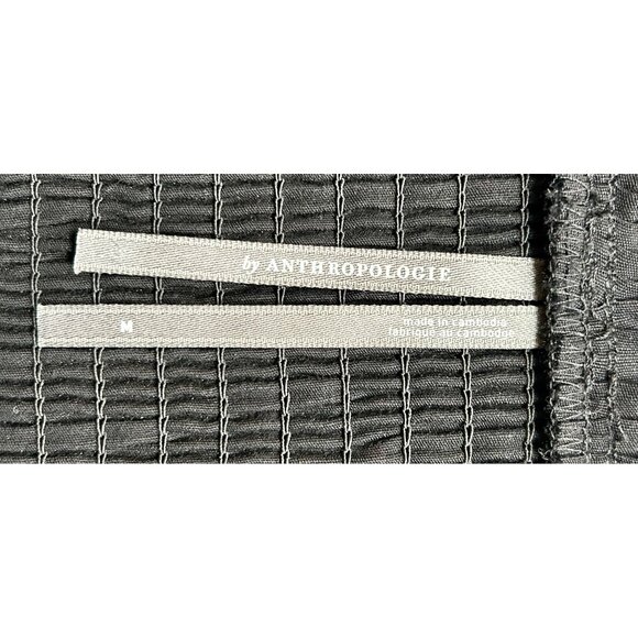 by Anthropologie Corset-Style Button-Front Ruffle Maxi Dress Black Size MEDIUM - Picture 6 of 10